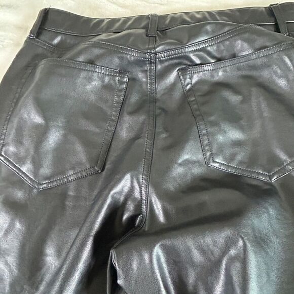 ABERCROMBIE & FITCH Women's '90s Ultra High Rise Vegan Leather Pants, Size 32/14 - Picture 8 of 10